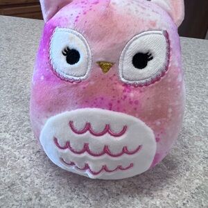 Olalla Pink Owl Squishmallows Pink and White Plush Cute